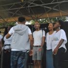 The Praise & Worship Team from Bethel AME Zion at the Jamaica Plain Music Festival, Saturday, Sept. 6, 2014.