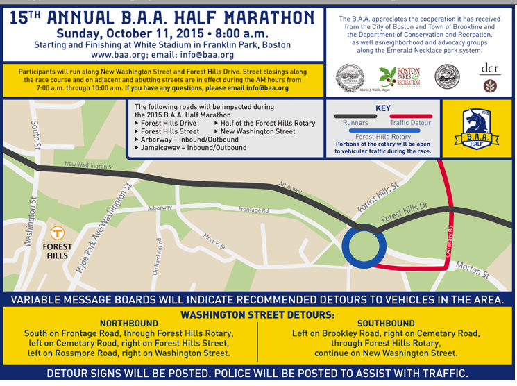 boston marathon road closures map Baa Half Marathon On Sunday Will Mean Brief Road Closures And boston marathon road closures map